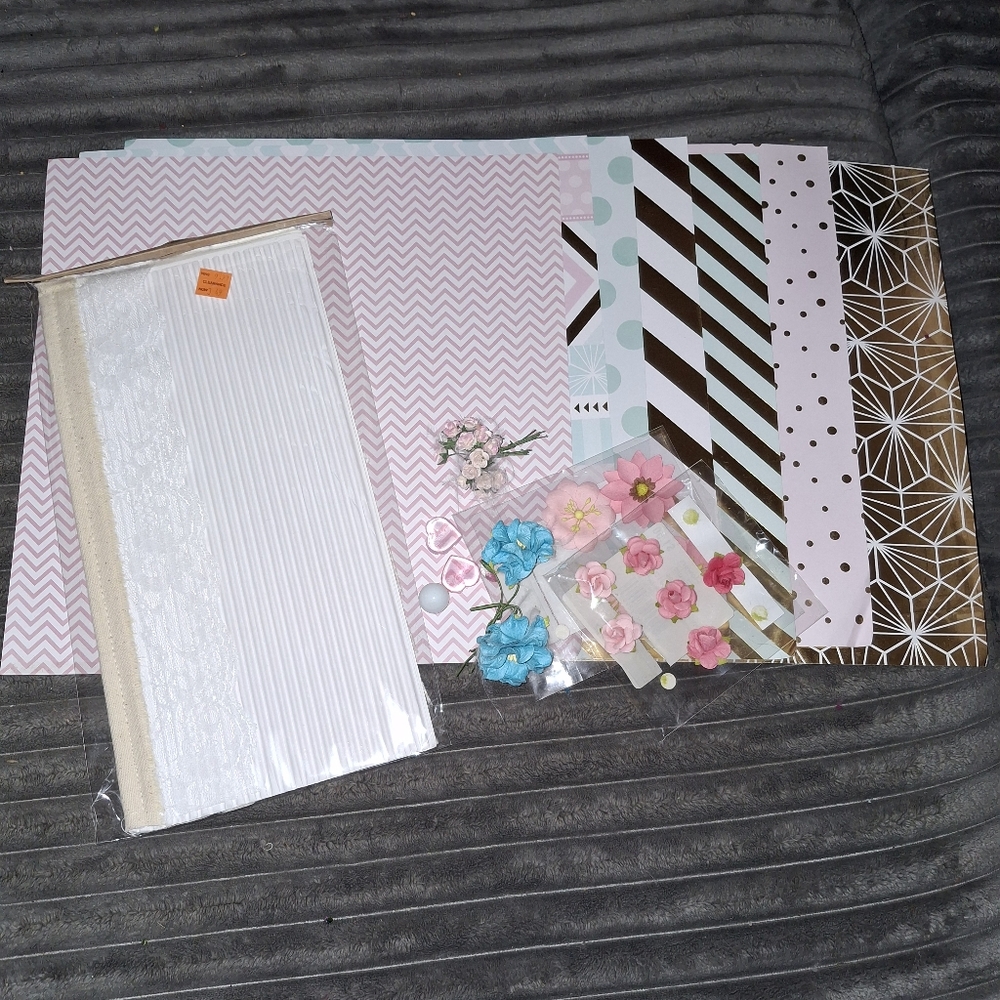 Recollections Chipboard Scrapbook Kit Embellishments Stickers Papers Craft Art